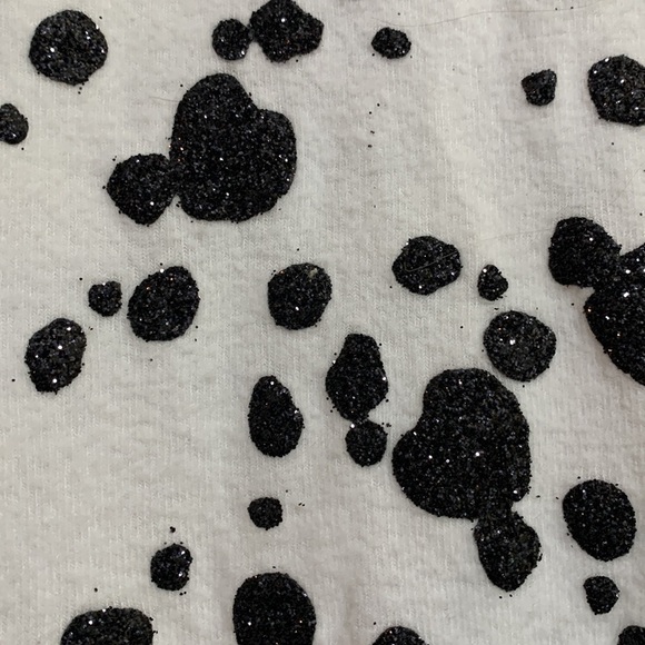 Wildfox | White Black Dalmatian Glitter 3D Spotted Jumper Long Sleeve Sweater XS - Picture 13 of 16